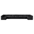 Meridian Furniture Rummi Black Velvet Performance Fabric 9pc. Modular Sectional