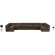 Meridian Furniture Rummi Brown Velvet Performance Fabric 8pc. Modular Sectional