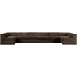 Meridian Furniture Rummi Brown Velvet Performance Fabric 8pc. Modular Sectional