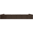 Meridian Furniture Rummi Brown Velvet Performance Fabric 8pc. Modular Sectional