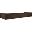 Meridian Furniture Rummi Brown Velvet Performance Fabric 8pc. Modular Sectional