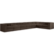 Meridian Furniture Rummi Brown Velvet Performance Fabric 8pc. Modular Sectional