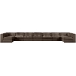 Meridian Furniture Rummi Brown Velvet Performance Fabric 9pc. Modular Sectional