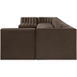 Meridian Furniture Rummi Brown Velvet Performance Fabric 9pc. Modular Sectional