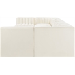 Meridian Furniture Rummi Cream Velvet Performance Fabric 8pc. Modular Sectional