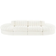Meridian Furniture Rummi Cream Velvet Performance Fabric 8pc. Modular Sectional