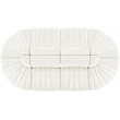 Meridian Furniture Rummi Cream Velvet Performance Fabric 8pc. Modular Sectional