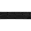 Meridian Furniture Rummi Black Velvet Performance Fabric 10pc. Modular Sectional