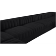 Meridian Furniture Rummi Black Velvet Performance Fabric 10pc. Modular Sectional