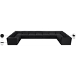 Meridian Furniture Rummi Black Velvet Performance Fabric 11pc. Modular Sectional