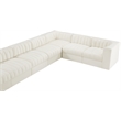 Meridian Furniture Rummi Cream Velvet Performance Fabric 10pc. Modular Sectional