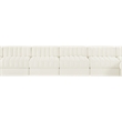 Meridian Furniture Rummi Cream Velvet Performance Fabric 10pc. Modular Sectional