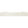 Meridian Furniture Rummi Cream Velvet Performance Fabric 10pc. Modular Sectional