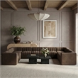 Meridian Furniture Rummi Brown Velvet Performance Fabric 10pc. Modular Sectional