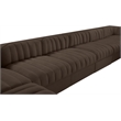 Meridian Furniture Rummi Brown Velvet Performance Fabric 10pc. Modular Sectional