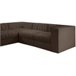 Meridian Furniture Rummi Brown Velvet Performance Fabric 10pc. Modular Sectional