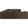 Meridian Furniture Rummi Brown Velvet Performance Fabric 11pc. Modular Sectional