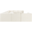 Meridian Furniture Rummi Cream Velvet Performance Fabric 11pc. Modular Sectional