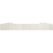Meridian Furniture Rummi Cream Velvet Performance Fabric 11pc. Modular Sectional