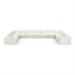 Meridian Furniture Rummi Cream Velvet Performance Fabric 11pc. Modular Sectional