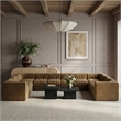 Meridian Furniture Rummi Saddle Velvet Fabric 10pc. Modular Sectional