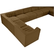 Meridian Furniture Rummi Saddle Velvet Fabric 10pc. Modular Sectional
