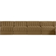 Meridian Furniture Rummi Saddle Velvet Fabric 10pc. Modular Sectional
