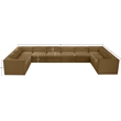 Meridian Furniture Rummi Saddle Velvet Fabric 10pc. Modular Sectional
