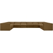 Meridian Furniture Rummi Saddle Velvet Fabric 10pc. Modular Sectional