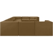 Meridian Furniture Rummi Saddle Velvet Fabric 10pc. Modular Sectional