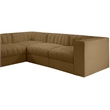 Meridian Furniture Rummi Saddle Velvet Fabric 10pc. Modular Sectional