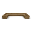 Meridian Furniture Rummi Saddle Velvet Fabric 11pc. Modular Sectional