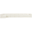 Meridian Furniture Rummi Cream Velvet Performance Fabric 8pc. Modular Sectional