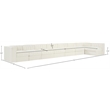 Meridian Furniture Rummi Cream Velvet Performance Fabric 8pc. Modular Sectional