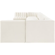 Meridian Furniture Rummi Cream Velvet Performance Fabric 9pc. Modular Sectional