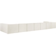 Meridian Furniture Rummi Cream Velvet Performance Fabric 9pc. Modular Sectional
