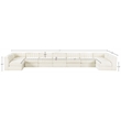 Meridian Furniture Rummi Cream Velvet Performance Fabric 9pc. Modular Sectional