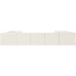 Meridian Furniture Rummi Cream Velvet Performance Fabric 9pc. Modular Sectional