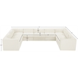 Meridian Furniture Rummi Cream Velvet Performance Fabric 9pc. Modular Sectional