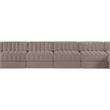 Meridian Furniture Rummi Taupe Velvet Performance Fabric 10pc. Modular Sectional