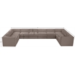 Meridian Furniture Rummi Taupe Velvet Performance Fabric 10pc. Modular Sectional