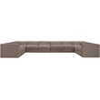 Meridian Furniture Rummi Taupe Velvet Performance Fabric 10pc. Modular Sectional