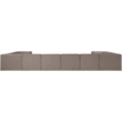 Meridian Furniture Rummi Taupe Velvet Performance Fabric 10pc. Modular Sectional