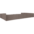 Meridian Furniture Rummi Taupe Velvet Performance Fabric 10pc. Modular Sectional