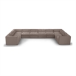 Meridian Furniture Rummi Taupe Velvet Performance Fabric 10pc. Modular Sectional