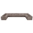 Meridian Furniture Rummi Taupe Velvet Performance Fabric 11pc. Modular Sectional