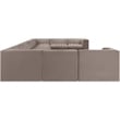 Meridian Furniture Rummi Taupe Velvet Performance Fabric 11pc. Modular Sectional