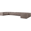 Meridian Furniture Rummi Taupe Velvet Performance Fabric 11pc. Modular Sectional