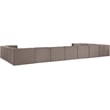 Meridian Furniture Rummi Taupe Velvet Performance Fabric 11pc. Modular Sectional