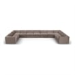 Meridian Furniture Rummi Taupe Velvet Performance Fabric 11pc. Modular Sectional